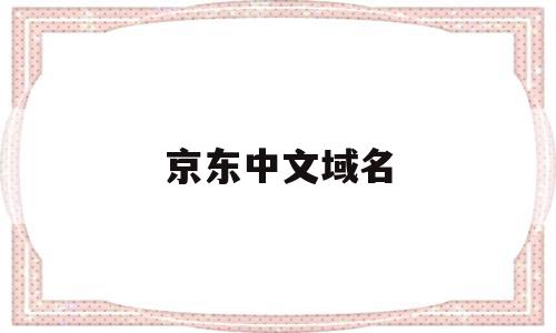 京东中文域名(京东的域名的特点和含义),京东中文域名(京东的域名的特点和含义),京东中文域名,企业网站,中文域名,com这个域名,第1张