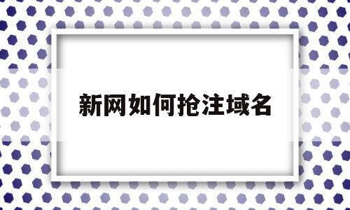 新网如何抢注域名(怎么抢注域名来挣钱?),新网如何抢注域名(怎么抢注域名来挣钱?),新网如何抢注域名,账号,浏览器,免费,第1张
