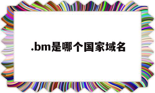 .bm是哪个国家域名(bm是哪个国家的英文缩写)