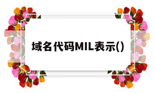 域名代码MIL表示()的简单介绍,域名代码MIL表示()的简单介绍,域名代码MIL表示(),html,g域名,域名net,第1张
