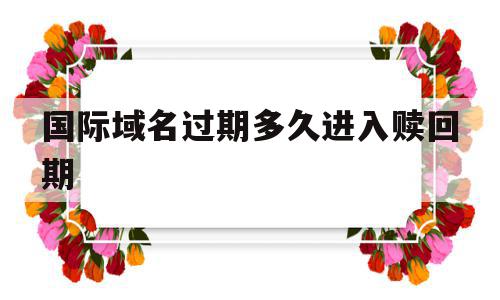 国际域名过期多久进入赎回期(国际域名过期多久进入赎回期限),国际域名过期多久进入赎回期(国际域名过期多久进入赎回期限),国际域名过期多久进入赎回期,域名注册,域名cn,域名释放,第1张