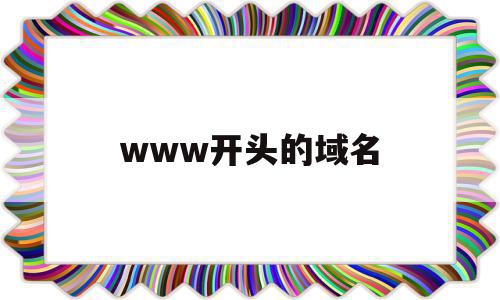 关于www开头的域名的信息