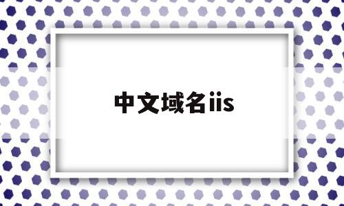 中文域名iis(中文域名怎么注册多少费用),中文域名iis(中文域名怎么注册多少费用),中文域名iis,百度,免费,域名注册,第1张