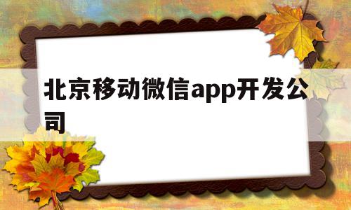 北京移动微信app开发公司(北京移动微信app开发公司有哪些),北京移动微信app开发公司(北京移动微信app开发公司有哪些),北京移动微信app开发公司,信息,模板,微信,第1张