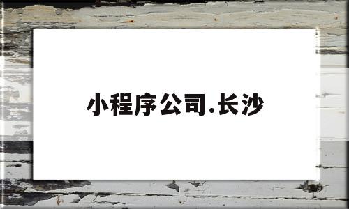 小程序公司.长沙(长沙小程序开发销售工作)