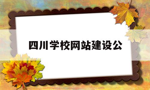 关于四川学校网站建设公的信息