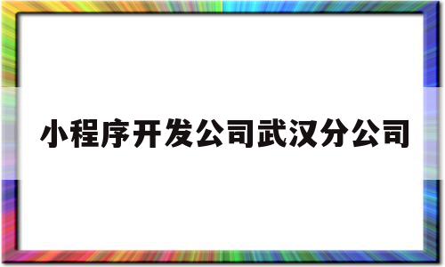 小程序开发公司武汉分公司(小程序开发公司武汉分公司招聘),小程序开发公司武汉分公司(小程序开发公司武汉分公司招聘),小程序开发公司武汉分公司,信息,微信,APP,第1张