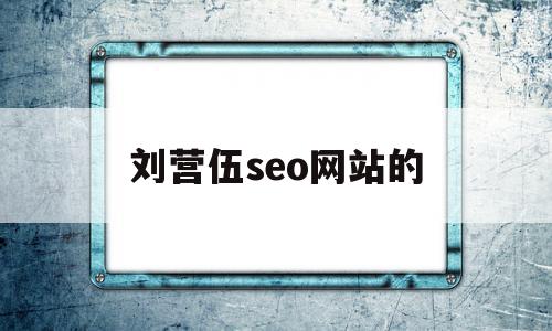 包含刘营伍seo网站的的词条