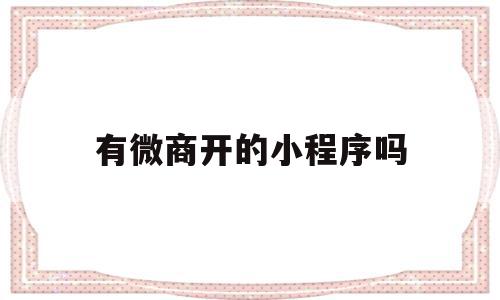 有微商开的小程序吗(微信开发的微商小程序),有微商开的小程序吗(微信开发的微商小程序),有微商开的小程序吗,信息,模板,微信,第1张