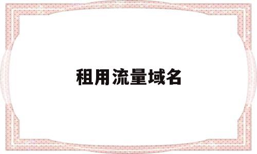 租用流量域名(租一个域名一年多少钱),租用流量域名(租一个域名一年多少钱),租用流量域名,信息,文章,视频,第1张