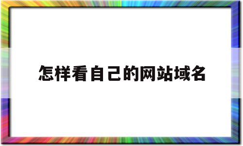 怎样看自己的网站域名(怎样看自己的网站域名信息),怎样看自己的网站域名(怎样看自己的网站域名信息),怎样看自己的网站域名,信息,百度,视频,第1张