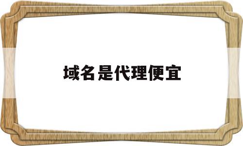 域名是代理便宜(域名代理是什么意思)