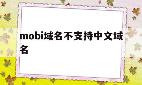 mobi域名不支持中文域名的简单介绍,mobi域名不支持中文域名的简单介绍,mobi域名不支持中文域名,浏览器,域名注册,跳转,第1张