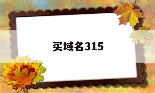 买域名315(买域名在哪里买),买域名315(买域名在哪里买),买域名315,信息,域名注册,第三方,第1张