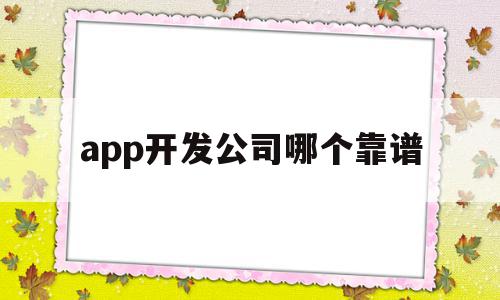 app开发公司哪个靠谱(app开发公司选择指南及误区)