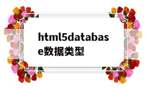 包含html5database数据类型的词条