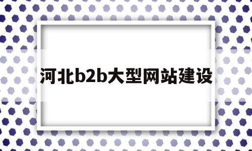 河北b2b大型网站建设(河北b2b大型网站建设公司)