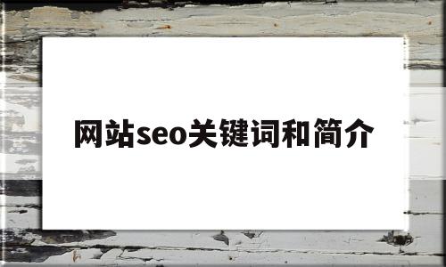 网站seo关键词和简介(seo网页关键字)