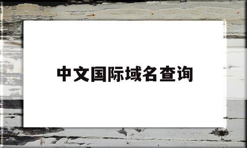 中文国际域名查询(国际中文域名有哪些),中文国际域名查询,信息,百度,账号,第1张 中文国际域名查询(国际中文域名有哪些),中文国际域名查询(国际中文域名有哪些),中文国际域名查询,信息,百度,账号,第1张