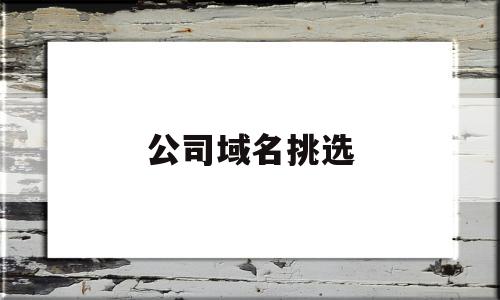 公司域名挑选(公司域名有什么作用)