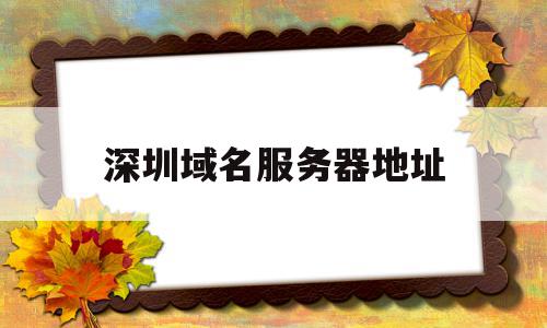 深圳域名服务器地址(域名服务器地址怎么填),深圳域名服务器地址(域名服务器地址怎么填),深圳域名服务器地址,信息,91,社区,第1张