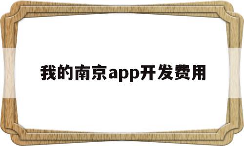 我的南京app开发费用(我的南京app开发费用是多少)