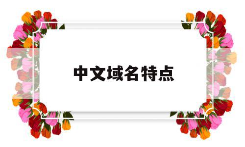 中文域名特点(中文域名特点是什么),中文域名特点(中文域名特点是什么),中文域名特点,信息,营销,域名注册,第1张