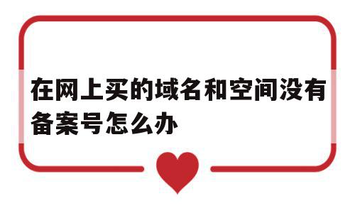 在网上买的域名和空间没有备案号怎么办的简单介绍