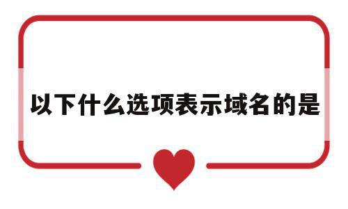 以下什么选项表示域名的是(以下__________表示域名)