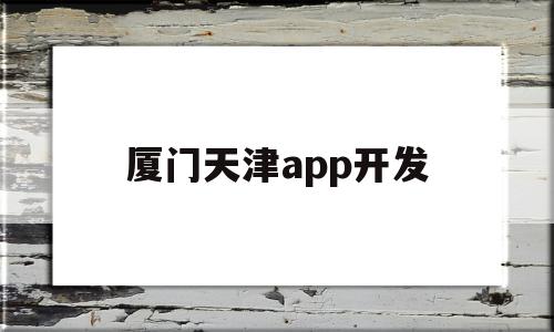 厦门天津app开发(厦门软件开发公司哪个好)