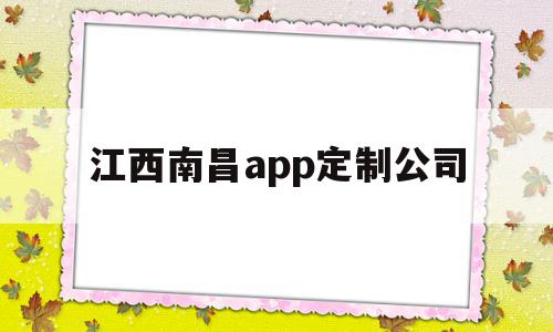 江西南昌app定制公司(南昌软件定制)