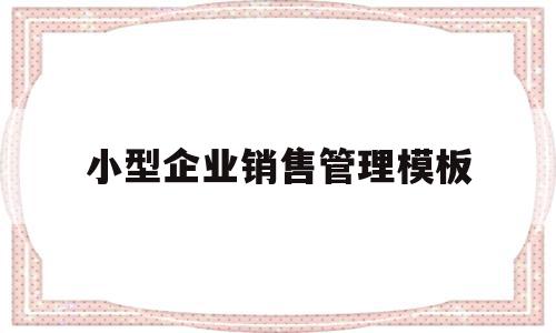 小型企业销售管理模板(小型企业销售管理模板怎么写),小型企业销售管理模板(小型企业销售管理模板怎么写),小型企业销售管理模板,模板,营销,分销,第1张