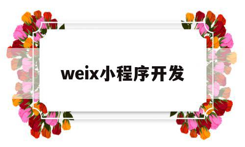 weix小程序开发(微信小程序开发实例教程)