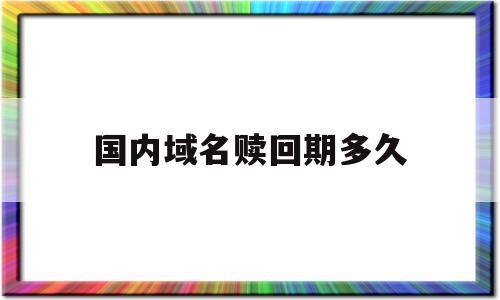 国内域名赎回期多久(国内域名赎回期多久更新一次),国内域名赎回期多久(国内域名赎回期多久更新一次),国内域名赎回期多久,国际域名,域名包,注册国内域名,第1张