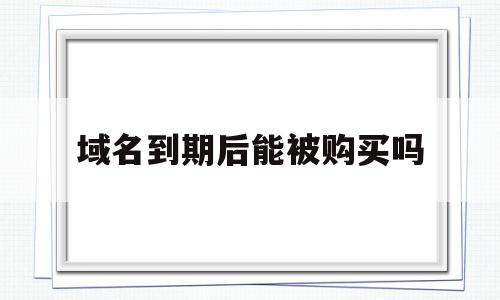 域名到期后能被购买吗(域名到期后别人多久可以再申请)