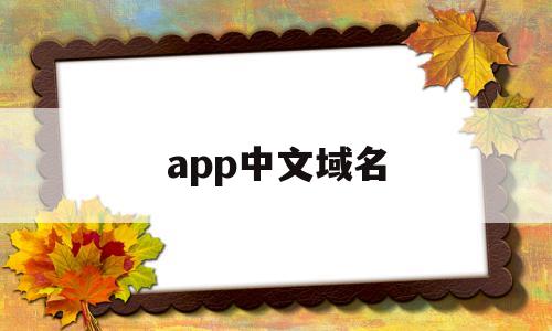 app中文域名(中文域名的网址有哪些),app中文域名,第1张 app中文域名(中文域名的网址有哪些),app中文域名(中文域名的网址有哪些),app中文域名,第1张