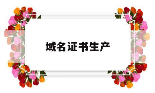 域名证书生产(域名申请证书),域名证书生产(域名申请证书),域名证书生产,第1张
