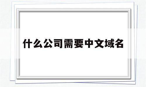 什么公司需要中文域名(中文域名是否需要),什么公司需要中文域名,第1张 什么公司需要中文域名(中文域名是否需要),什么公司需要中文域名(中文域名是否需要),什么公司需要中文域名,第1张