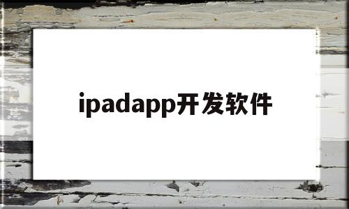 ipadapp开发软件(ipad 开发软件)