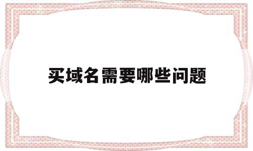 买域名需要哪些问题(买域名是怎么回事),买域名需要哪些问题(买域名是怎么回事),买域名需要哪些问题,第1张