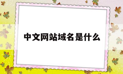 中文网站域名是什么(网站中文域名有用吗),中文网站域名是什么(网站中文域名有用吗),中文网站域名是什么,第1张