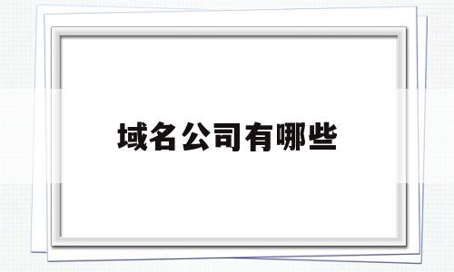 域名公司有哪些(域名行业有赚钱的吗),域名公司有哪些(域名行业有赚钱的吗),域名公司有哪些,第1张