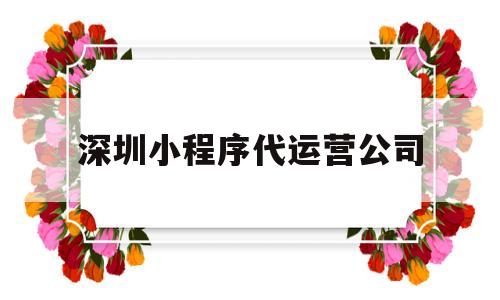 深圳小程序代运营公司(深圳小程序代运营公司排名),深圳小程序代运营公司(深圳小程序代运营公司排名),深圳小程序代运营公司,第1张