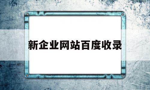 新企业网站百度收录(新建网站百度收录)