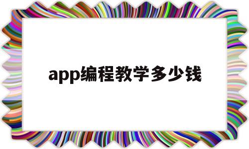 app编程教学多少钱(自学app编程)