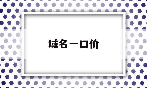 域名一口价(域名一口价严选处理多久)