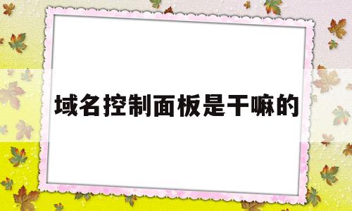 域名控制面板是干嘛的(域名控制权),域名控制面板是干嘛的(域名控制权),域名控制面板是干嘛的,域名可以,会员中心,查看域名,第1张