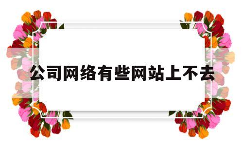 公司网络有些网站上不去(公司整个网络上不了网),公司网络有些网站上不去(公司整个网络上不了网),公司网络有些网站上不去,百度,账号,排名,第1张