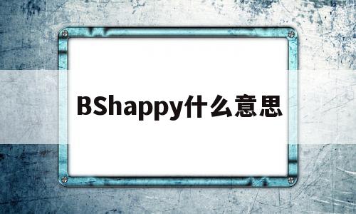 BShappy什么意思(happybear是什么中文意思),BShappy什么意思(happybear是什么中文意思),BShappy什么意思,第1张