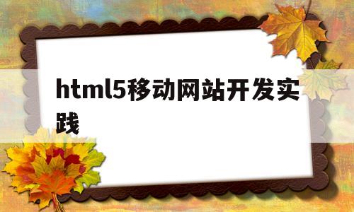 html5移动网站开发实践(h5移动端开发),html5移动网站开发实践(h5移动端开发),html5移动网站开发实践,第1张